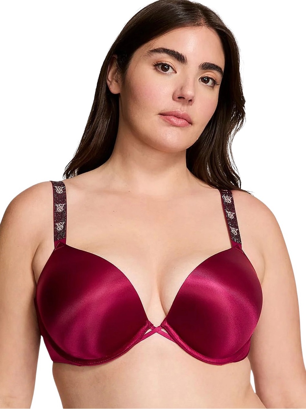 Victoria’s Secret 34D Campari Red Very Sexy Bombshell Shine Strap Push Up Bra